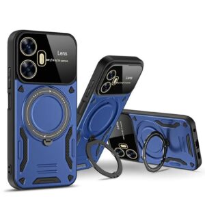 Realme X Serie Modische blaue magnetische Handyhülle